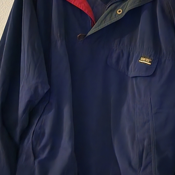 Vintage Tourney Jacket  Blue Gore Tex Windbreaker Pullover Waterproof  Sz XL - Picture 3 of 9